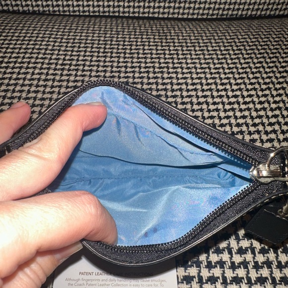 Black Coach Patent Leather Wristlet - Picture 7 of 7
